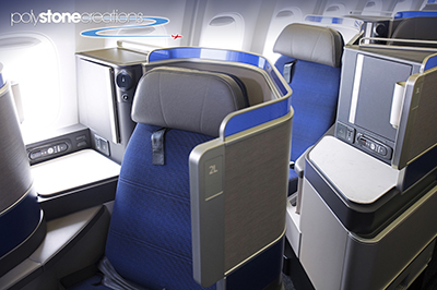Delta Airlines SkyLite™ snack tray or work surface