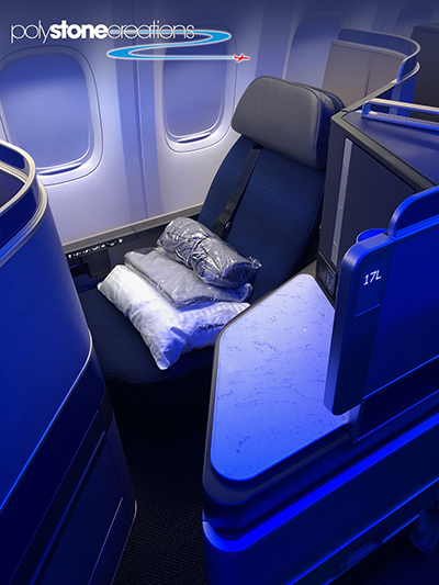 Delta Airlines SkyLite™ snack tray or work surface